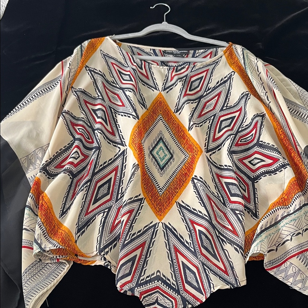 Geometric Patterned Women's Scarf Top